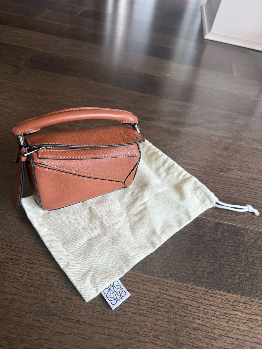 Loewe Nano Puzzle Bag in Tan Brown